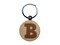 Letter B Uppercase Fun Bold Font Engraved Wood Round Keychain Tag Charm